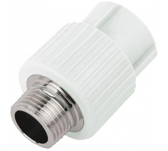 Муфта комбинированная 32 х 1 НР полипропиленовая PPR белая