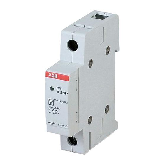 Ограничитель перенапряжения ABB OVR T1+2 1P 15 255 7 ( тип 1+2 )