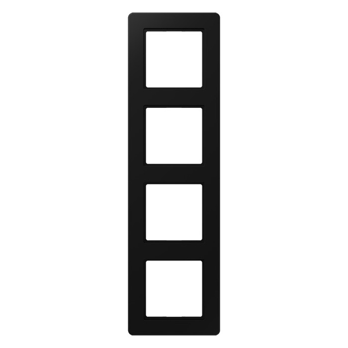 Рамка 4 поста Jung AFLOW, черный матовый, AF584BFSWM