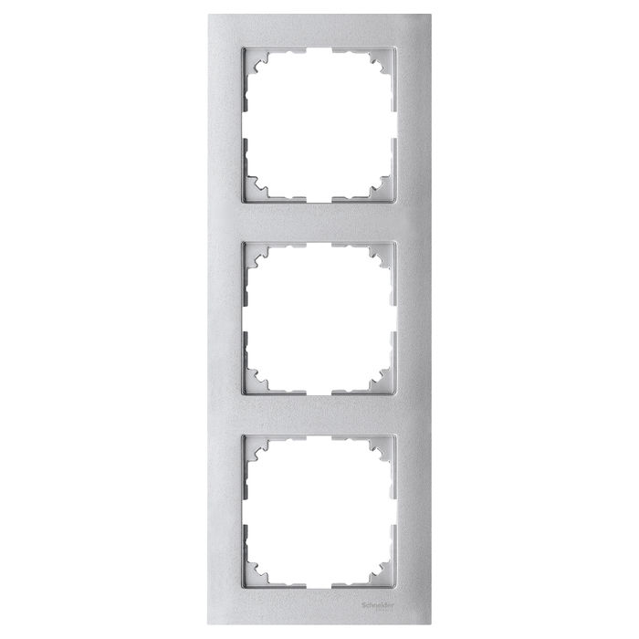 Рамка 3 поста Schneider Electric MERTEN M-PURE, алюминий, MTN4030-3660