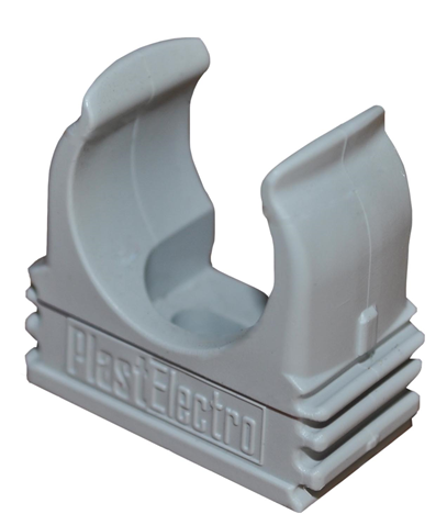 Клипса Plast Electro для труб d=20 (черная или серая) шт PE 510 220