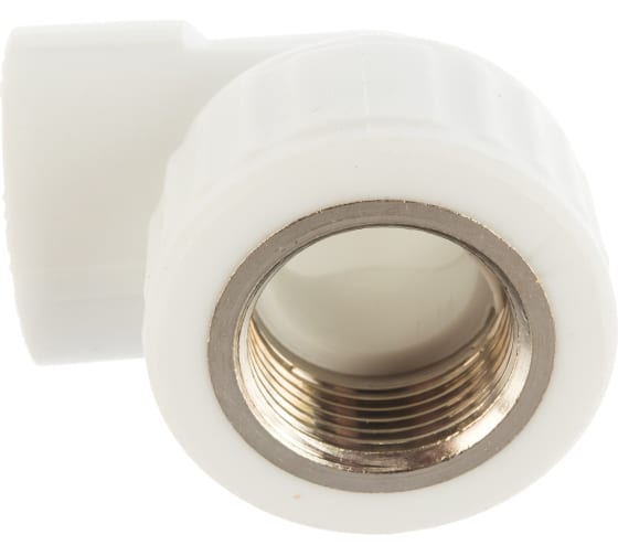 Угольник 25 х 1/2 ВР комбинированный, полипропиленовый, белый