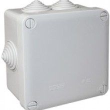 Коробка распределительная Plast Electro квадратная, 7 вводов, IP55, 105x105x57мм PE 120 105