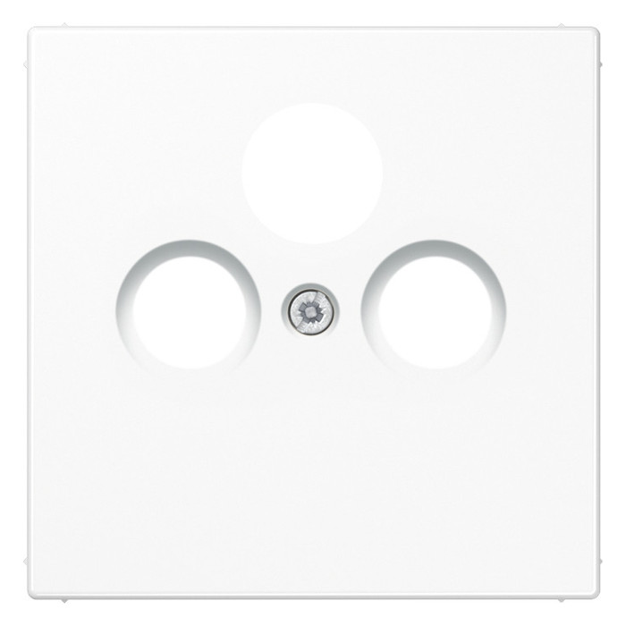 Накладка на розетку телевизионную Jung LS 990, скрытый монтаж, белый, LS990SATWW