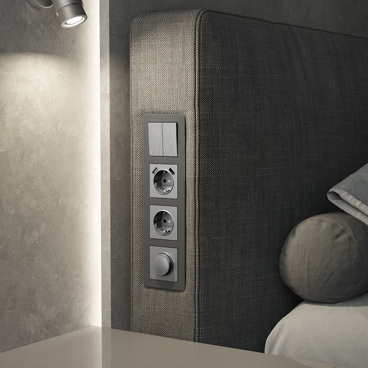 Рамка из акрила на 4 поста Acrylic графит W0042704