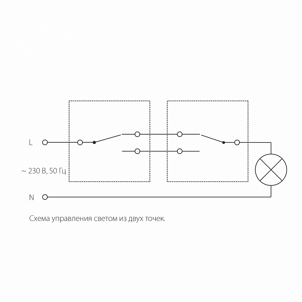 Выключатель одноклавишный проходной черный матовый W1112008