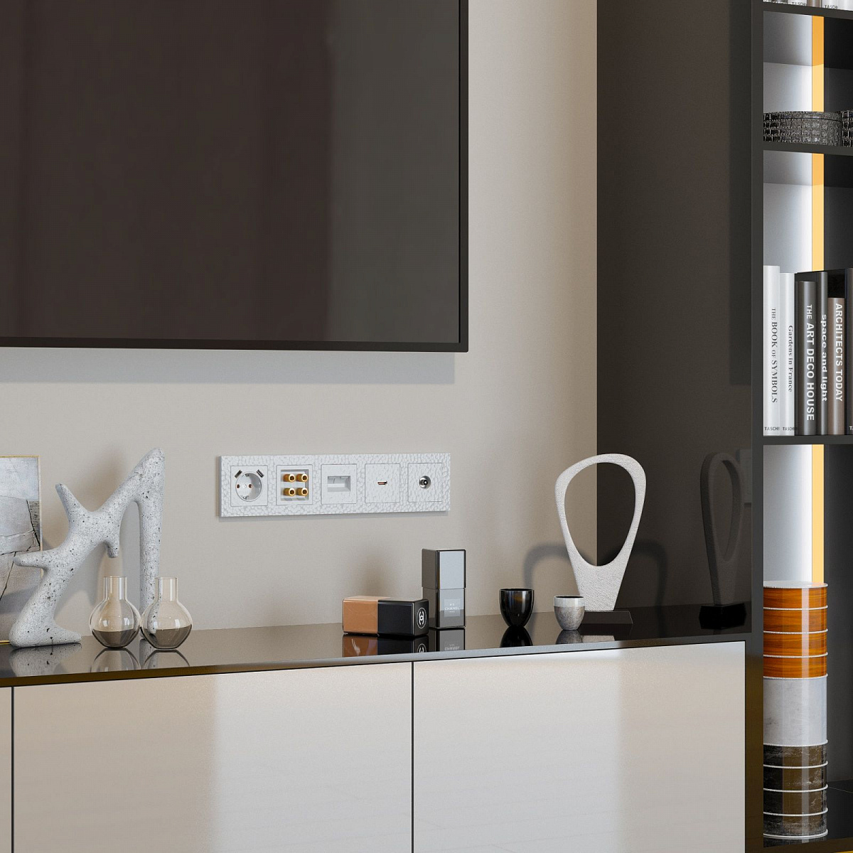 ТВ-розетка оконечная белый W1283001