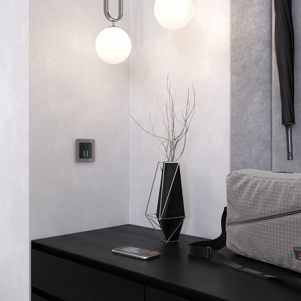 Рамка из акрила на 1 пост Acrylic графит W0012704