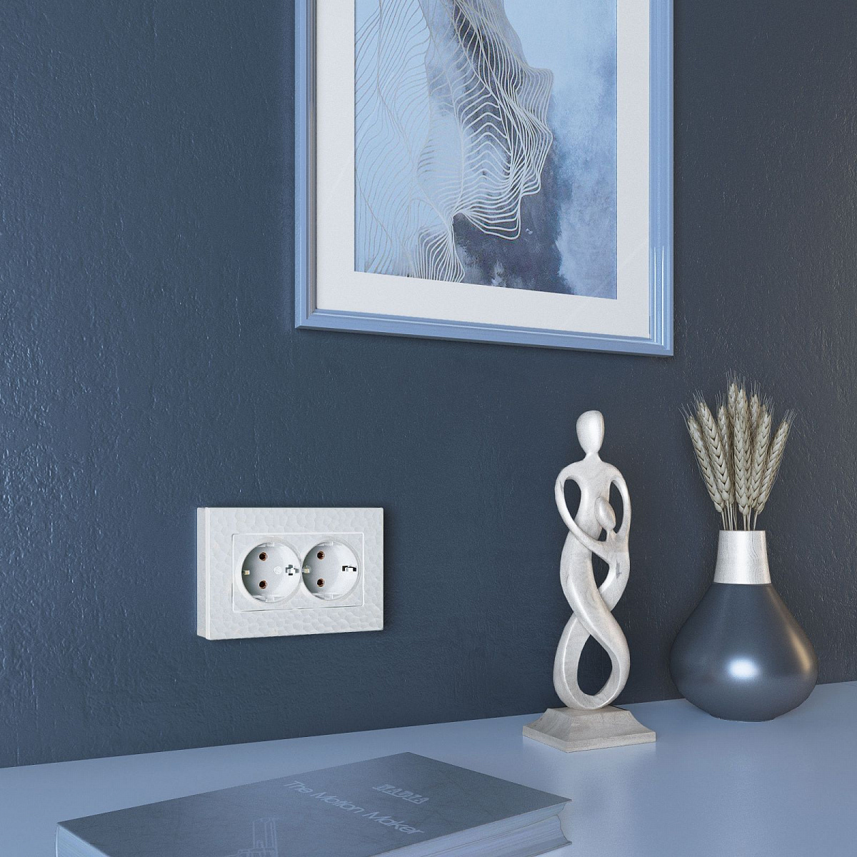 Розетка двойная с заземлением белый W1272001