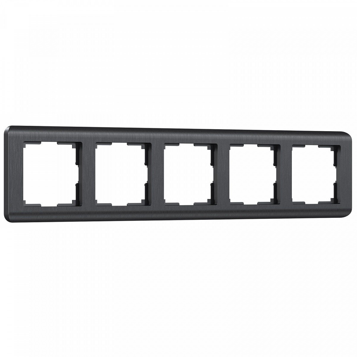 Рамка из поликарбоната на 5 постов Stream графит W0052104