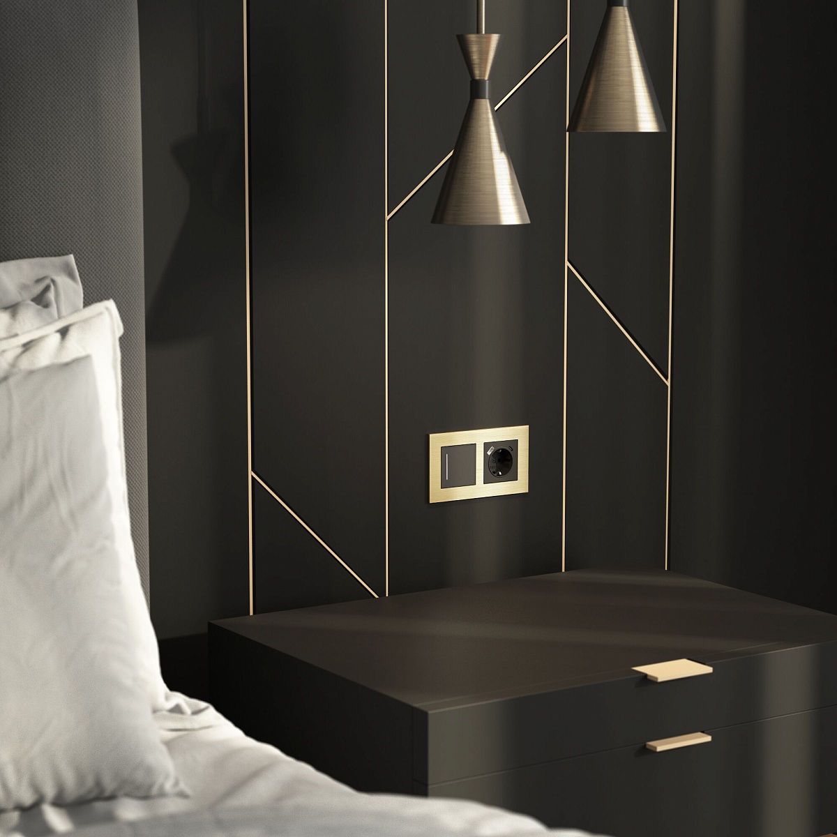 Рамка из металла на 2 поста АluMax шампань алюминий W0023511