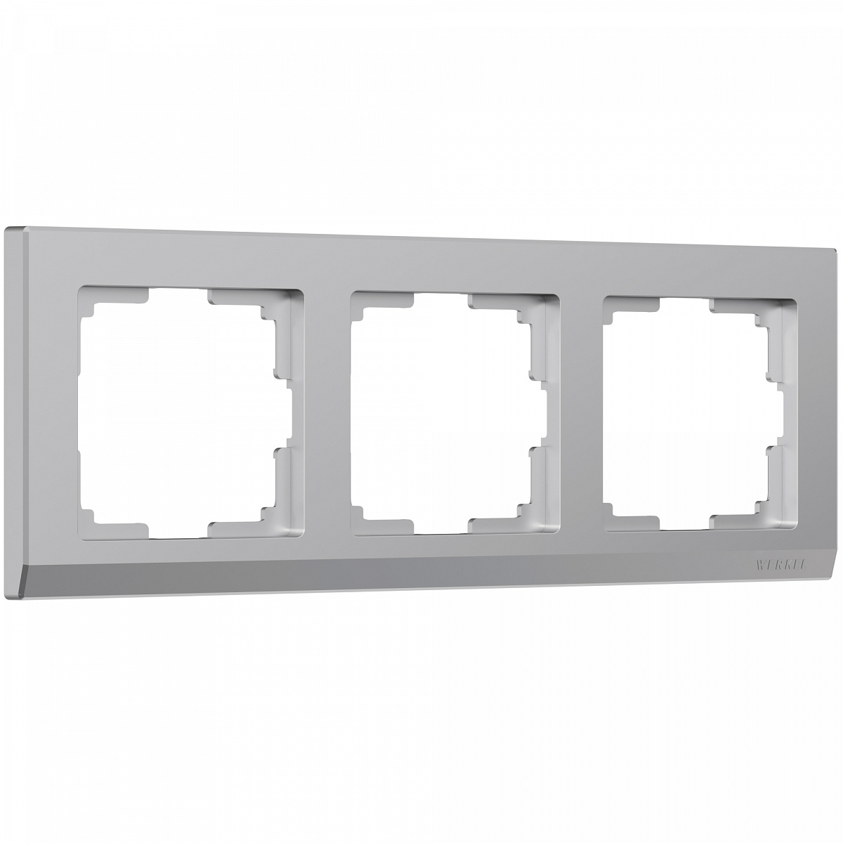 Рамка из поликарбоната на 3 поста Stark серебряный W0031806