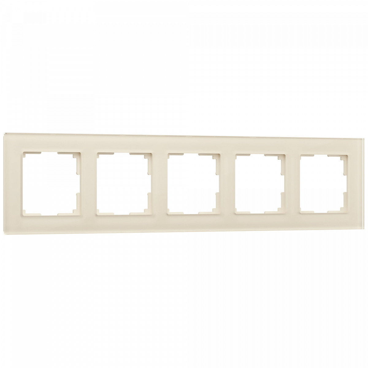 Рамка из стекла на 5 постов Favorit молочный W0051141