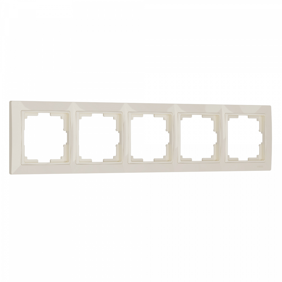 Рамка из поликарбоната на 5 постов Snabb Basic слоновая кость W0052003