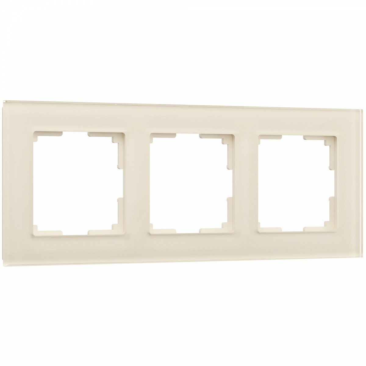 Рамка из стекла на 3 поста Favorit молочный W0031141