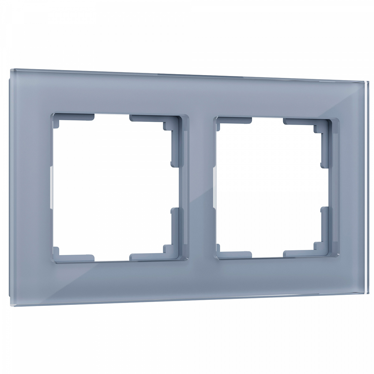 Рамка из стекла на 2 поста Favorit серый W0021115