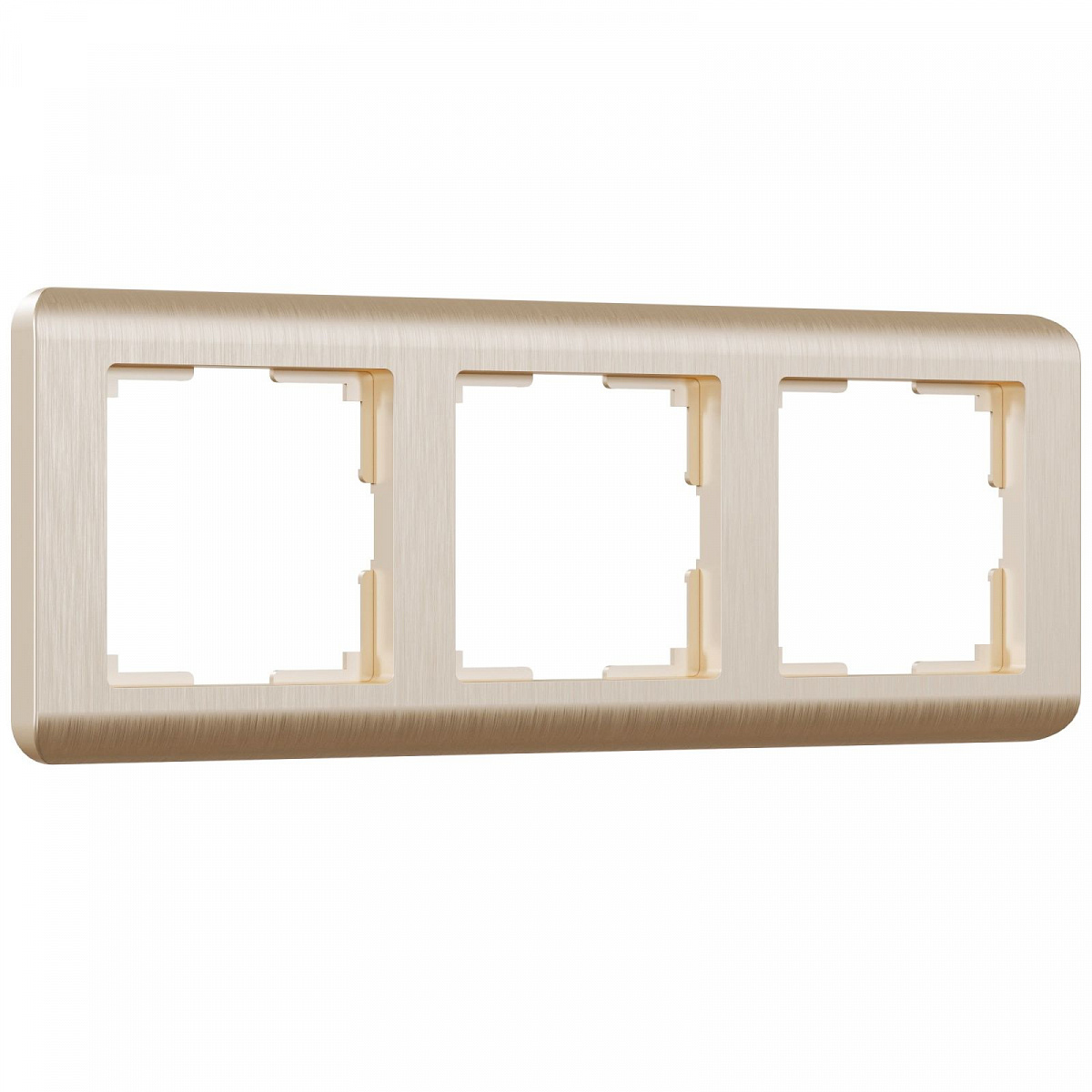 Рамка из поликарбоната на 3 поста Stream шампань W0032111