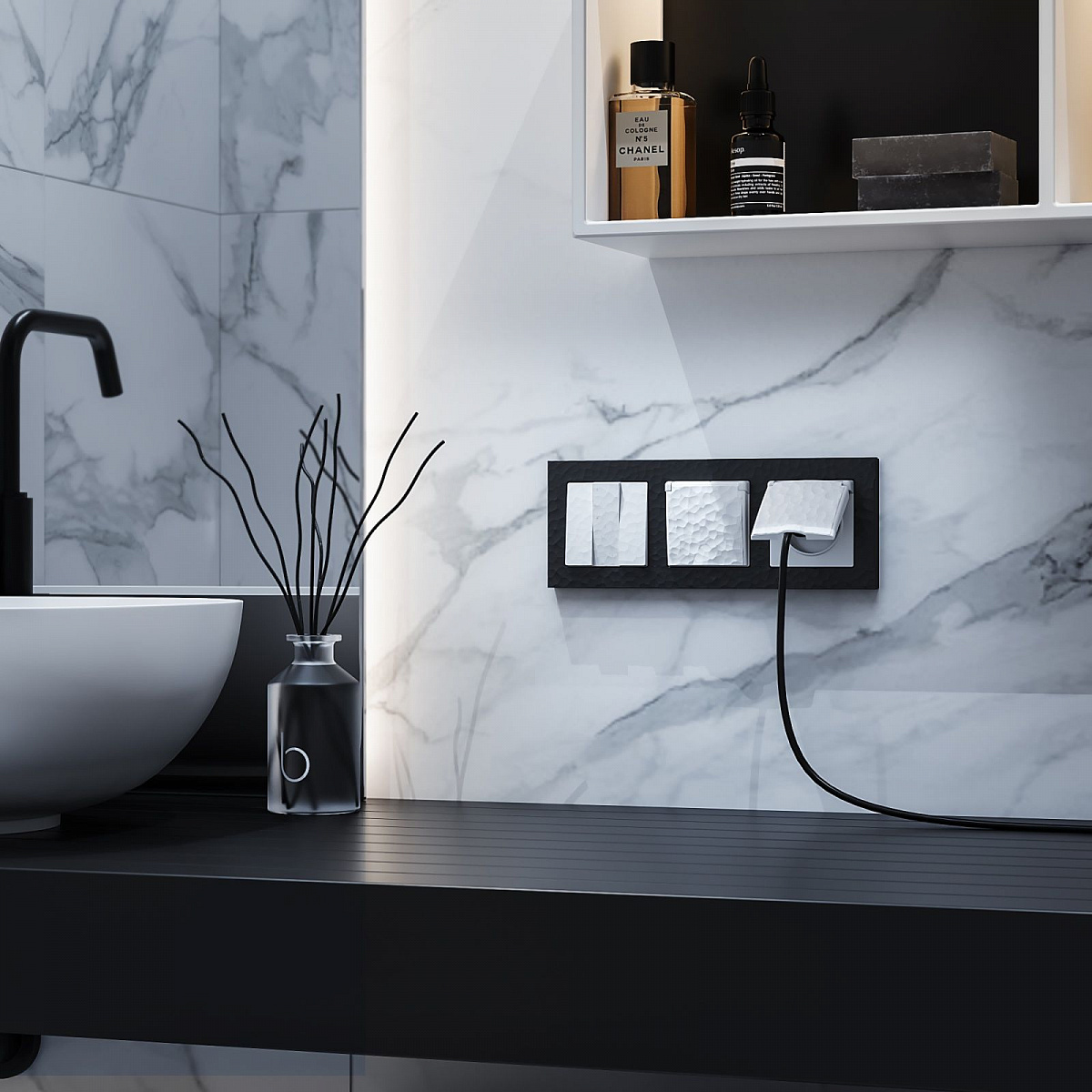 Набор клавиш для выключателя трехклавишного белый W1239001