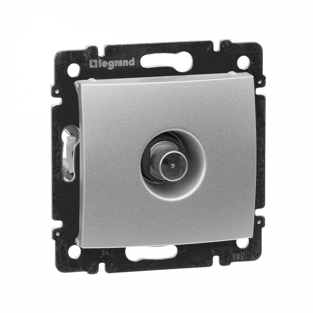 Розетка телевизионная проходная TV СП Valena 14дБ 2400МГц механизм алюм. Leg 770131