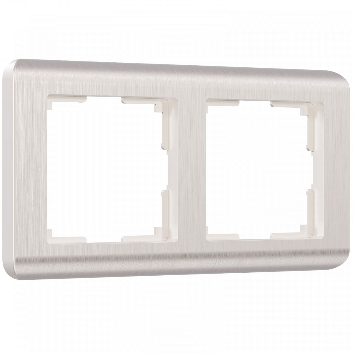 Рамка из поликарбоната на 2 поста Stream перламутровый W0022113