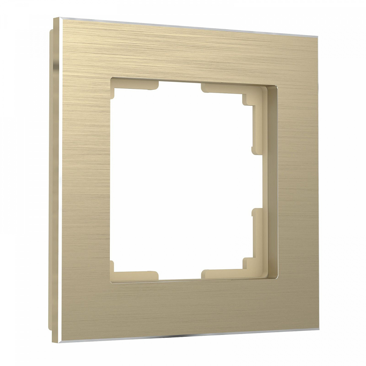 Рамка из металла на 1 пост Аluminium шампань алюминий W0011711