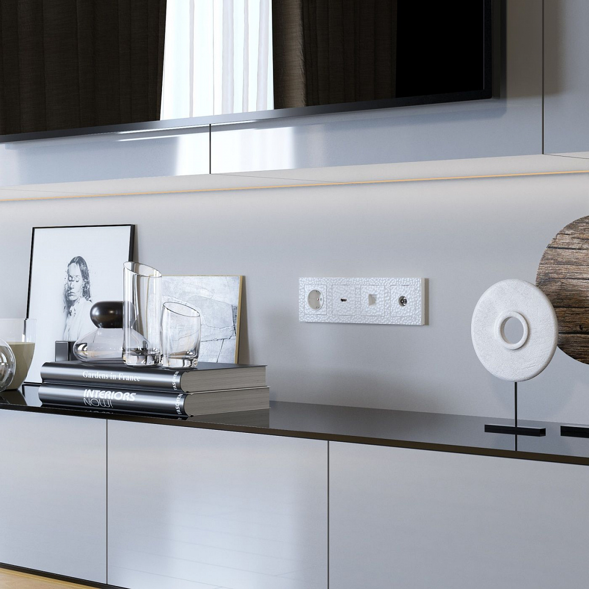 ТВ-розетка оконечная белый W1283001