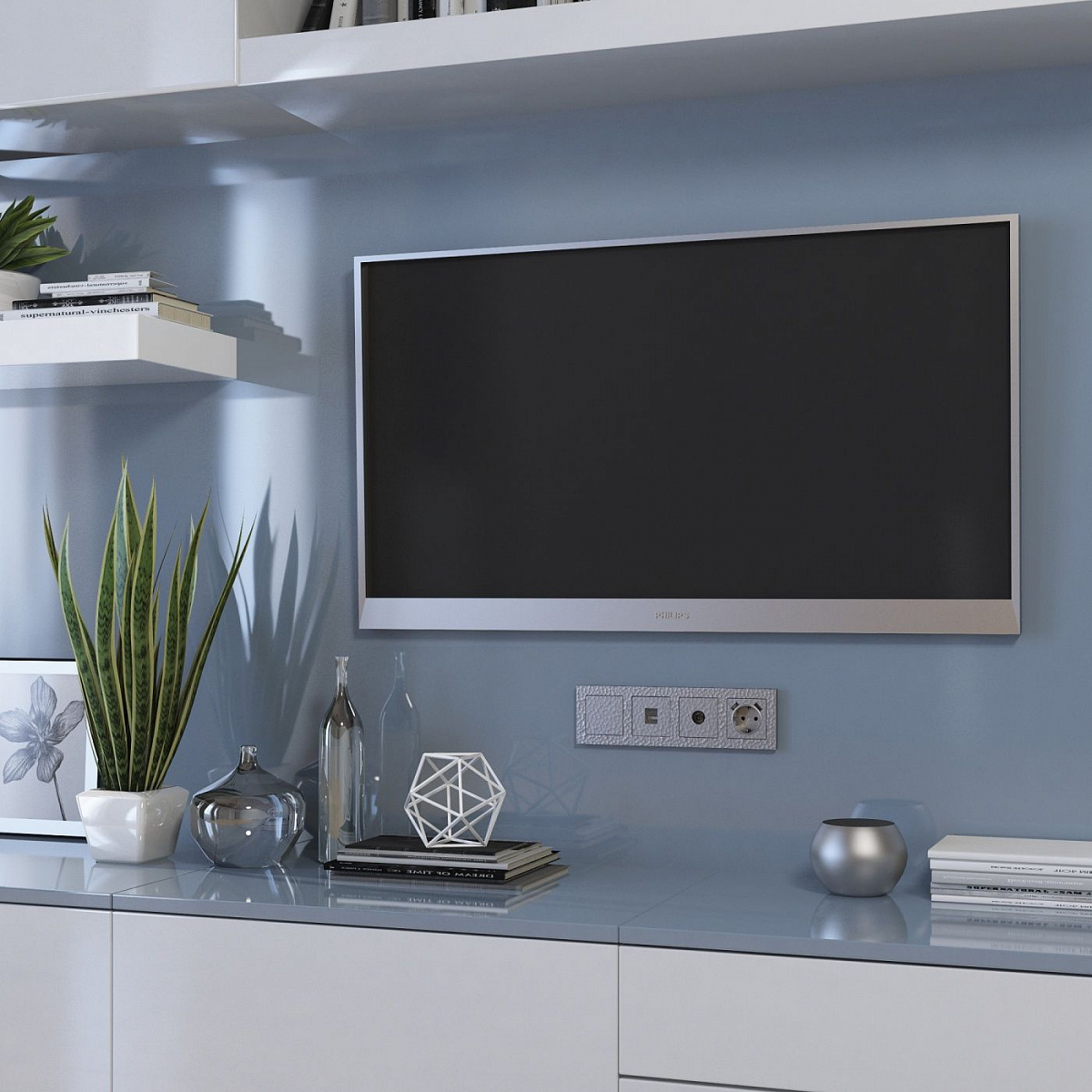 Розетка Ethernet RJ-45 серебряный W1281006