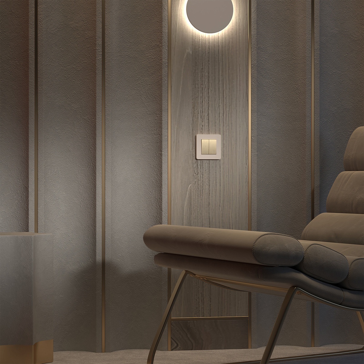 W0013066/ Рамка на 1 пост Split (айвори/белый,  soft-touch) W0013066