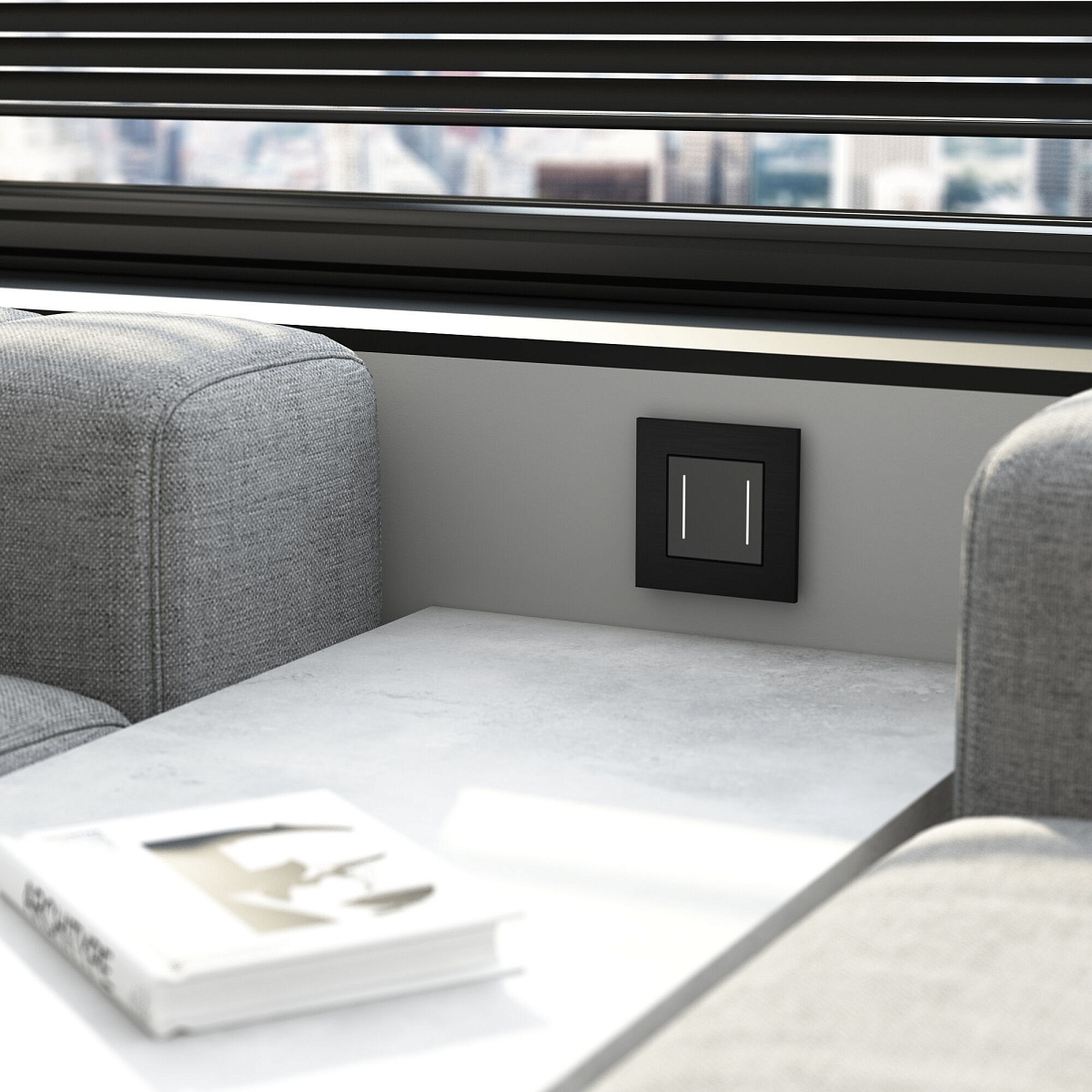 Рамка из металла на 1 пост АluMax черный алюминий W0013508